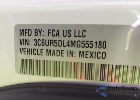 2021 Ram 2500 Big Horn 4X4 6'4 Box from USA, damaged, VIN 3C6UR5DL4MG555180